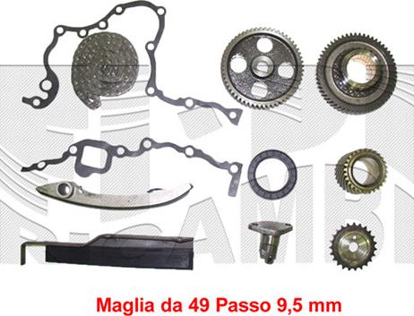 KM International KCD037 - Sadales vārpstas piedziņas ķēdes komplekts autodraugiem.lv