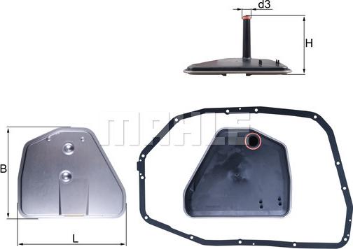 KNECHT HX 164D1 - Hidrofiltrs, Automātiskā pārnesumkārba autodraugiem.lv