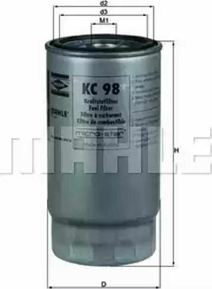 KNECHT KC 98 - Degvielas filtrs autodraugiem.lv