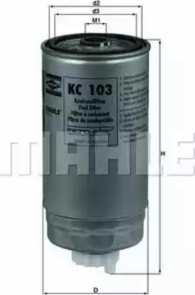 KNECHT KC 103 - Degvielas filtrs autodraugiem.lv