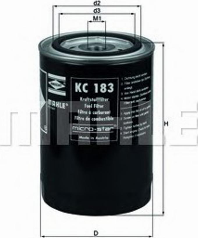 KNECHT KC 183 - Degvielas filtrs autodraugiem.lv