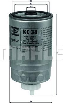 KNECHT KC 38 - Degvielas filtrs autodraugiem.lv