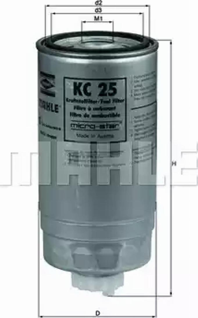 KNECHT KC 25 - Degvielas filtrs autodraugiem.lv