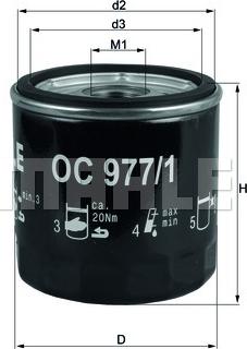 KNECHT OC 977/1 - Eļļas filtrs autodraugiem.lv