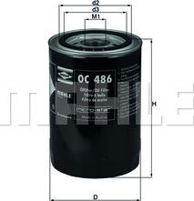 KNECHT OC 486 - Eļļas filtrs autodraugiem.lv