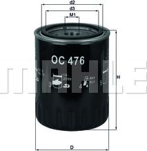 KNECHT OC 476 - Eļļas filtrs autodraugiem.lv