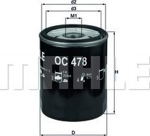 KNECHT OC 478 - Eļļas filtrs autodraugiem.lv
