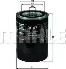 KNECHT OC 67 - Eļļas filtrs autodraugiem.lv