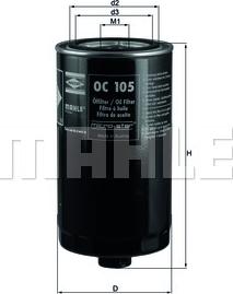KNECHT OC 105 - Eļļas filtrs autodraugiem.lv