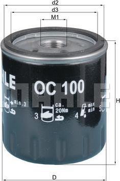 KNECHT OC 100 - Eļļas filtrs autodraugiem.lv