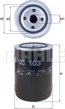 KNECHT OC 103 - Eļļas filtrs autodraugiem.lv