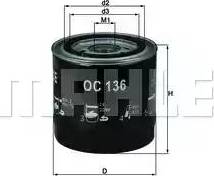 KNECHT OC136 - Eļļas filtrs autodraugiem.lv