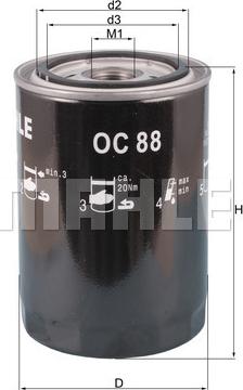 KNECHT OC 88 - Eļļas filtrs autodraugiem.lv