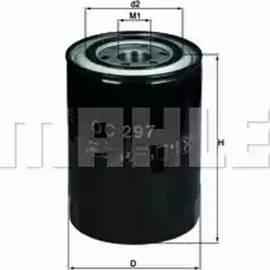 KNECHT OC 297 - Eļļas filtrs autodraugiem.lv