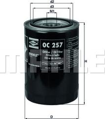 KNECHT OC 257 - Eļļas filtrs autodraugiem.lv