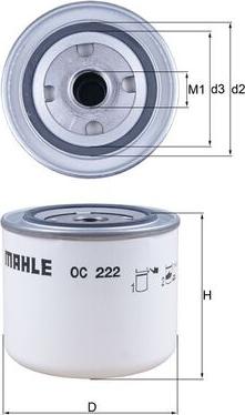 KNECHT OC 222 - Eļļas filtrs autodraugiem.lv
