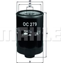 KNECHT OC 279 - Eļļas filtrs autodraugiem.lv
