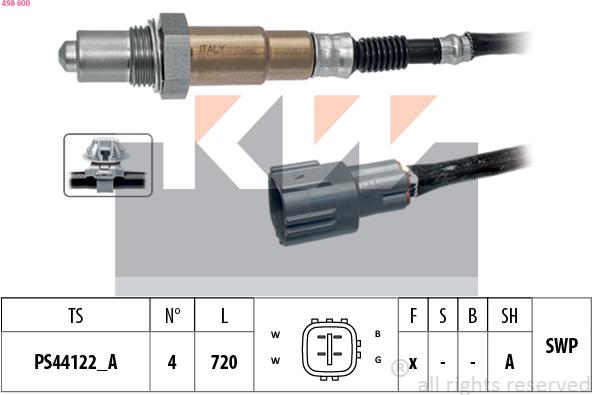 KW 498 600 - Lambda zonde autodraugiem.lv