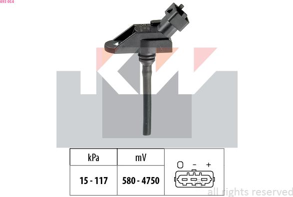 KW 493 054 - Gaisa spiediena devējs, Augstuma regulēšana autodraugiem.lv