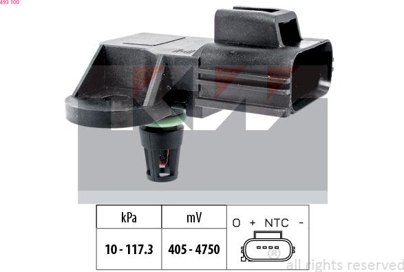 KW 493 100 - Gaisa spiediena devējs, Augstuma regulēšana autodraugiem.lv