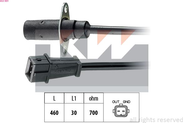 KW 453 001 - Impulsu devējs, Kloķvārpsta autodraugiem.lv