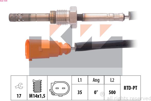 KW 422 159 - Devējs, Izplūdes gāzu temperatūra autodraugiem.lv
