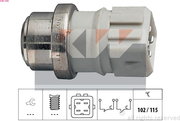 KW 540 108 - Devējs, Dzesēšanas šķidruma temperatūra autodraugiem.lv