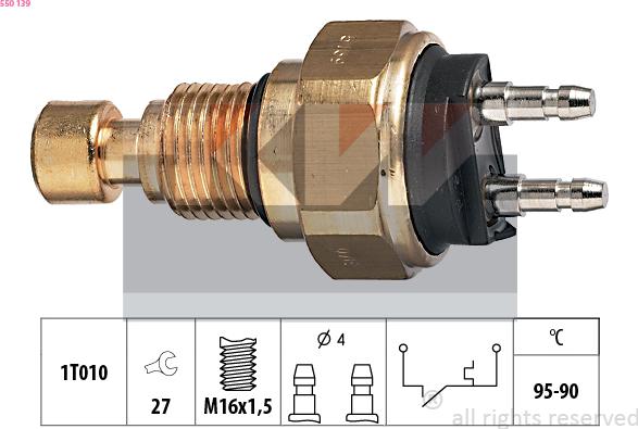 KW 550 139 - Termoslēdzis, Radiatora ventilators autodraugiem.lv