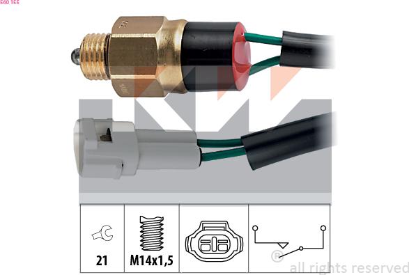 KW 560 155 - Slēdzis, Atpakaļgaitas signāla lukturis autodraugiem.lv