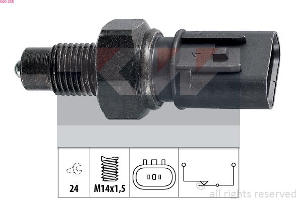 KW 560 235 - Slēdzis, Atpakaļgaitas signāla lukturis autodraugiem.lv