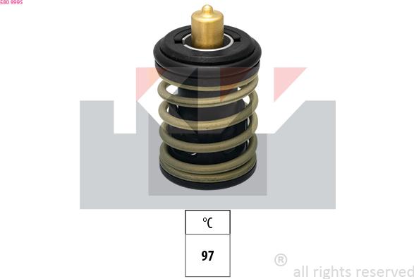 KW 580 999S - Termostats, Dzesēšanas šķidrums autodraugiem.lv