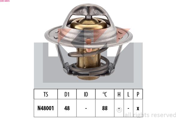 KW 580 480S - Termostats, Dzesēšanas šķidrums autodraugiem.lv