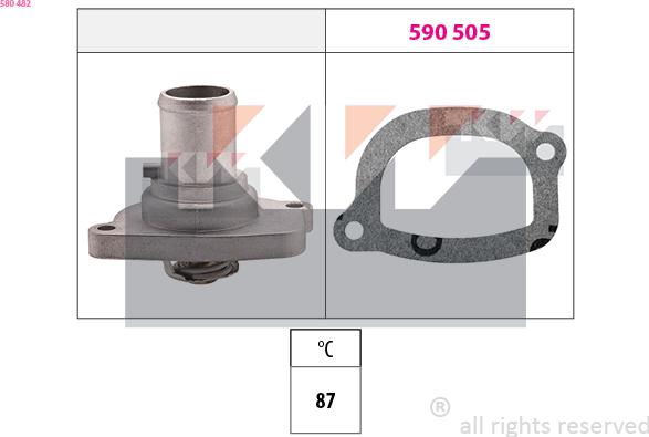 KW 580 482 - Termostats, Dzesēšanas šķidrums autodraugiem.lv