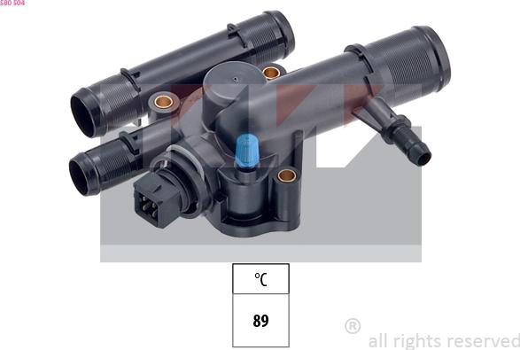 KW 580 504 - Termostats, Dzesēšanas šķidrums autodraugiem.lv