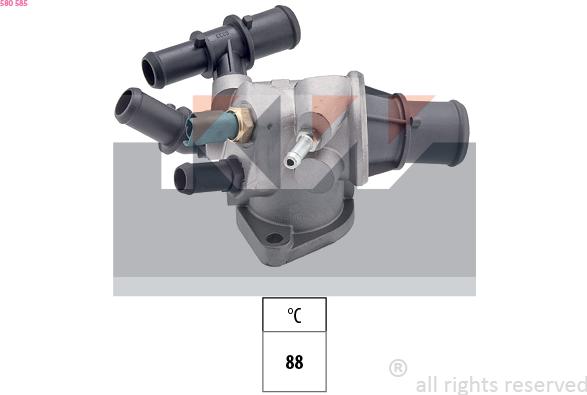 KW 580 585 - Termostats, Dzesēšanas šķidrums autodraugiem.lv