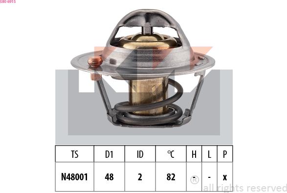 KW 580 691S - Termostats, Dzesēšanas šķidrums autodraugiem.lv
