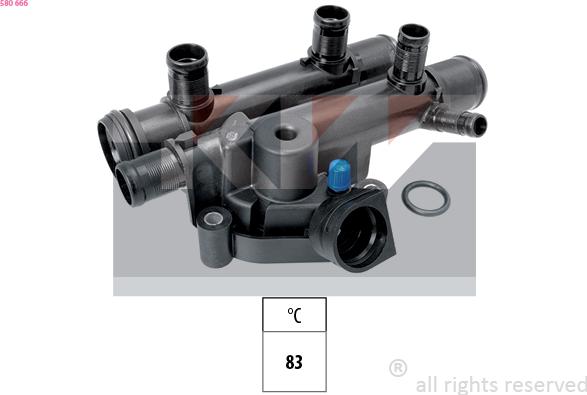 KW 580 666 - Termostats, Dzesēšanas šķidrums autodraugiem.lv
