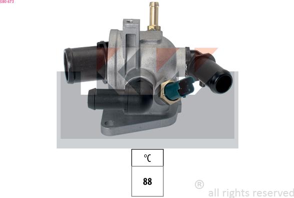KW 580 673 - Termostats, Dzesēšanas šķidrums autodraugiem.lv