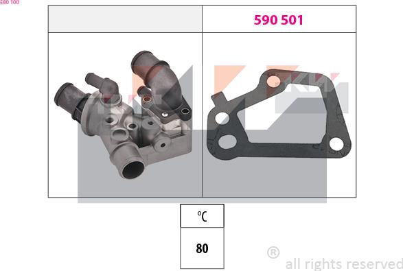 KW 580 100 - Termostats, Dzesēšanas šķidrums autodraugiem.lv