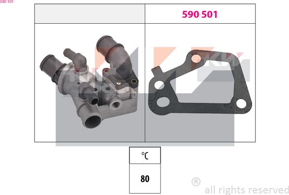 KW 580 101 - Termostats, Dzesēšanas šķidrums autodraugiem.lv