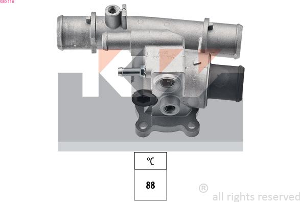 KW 580 116 - Termostats, Dzesēšanas šķidrums autodraugiem.lv