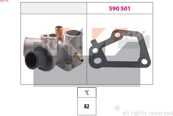 KW 580 176 - Termostats, Dzesēšanas šķidrums autodraugiem.lv