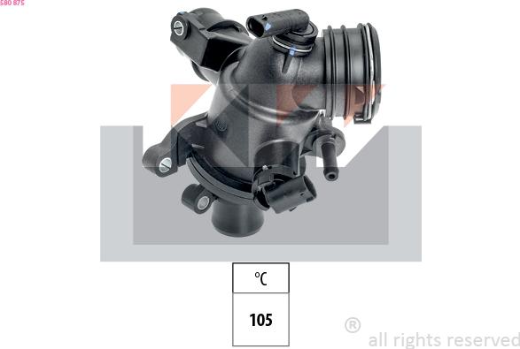 KW 580 875 - Termostats, Dzesēšanas šķidrums autodraugiem.lv