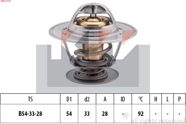 KW 580 213S - Termostats, Dzesēšanas šķidrums autodraugiem.lv