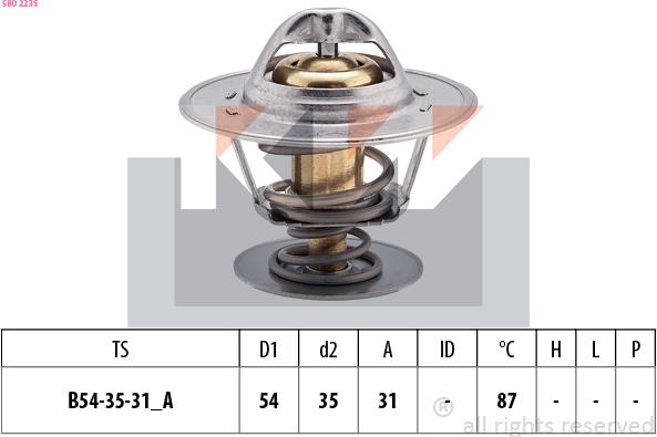 KW 580 223S - Termostats, Dzesēšanas šķidrums autodraugiem.lv