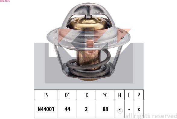 KW 580 227S - Termostats, Dzesēšanas šķidrums autodraugiem.lv