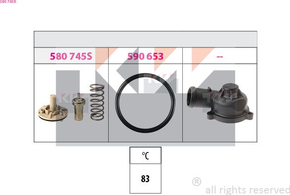 KW 580 745K - Termostats, Dzesēšanas šķidrums autodraugiem.lv