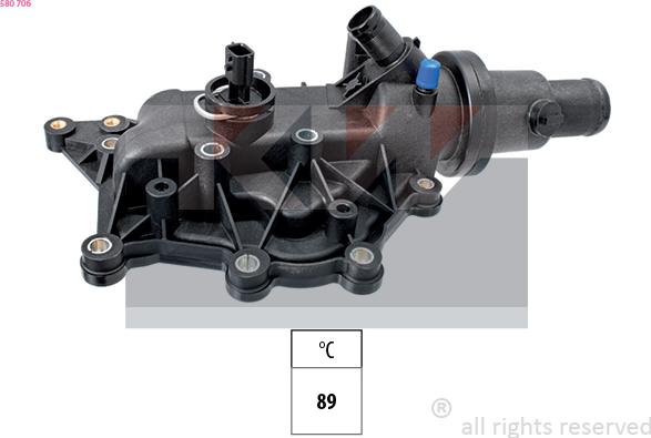 KW 580 706 - Termostats, Dzesēšanas šķidrums autodraugiem.lv