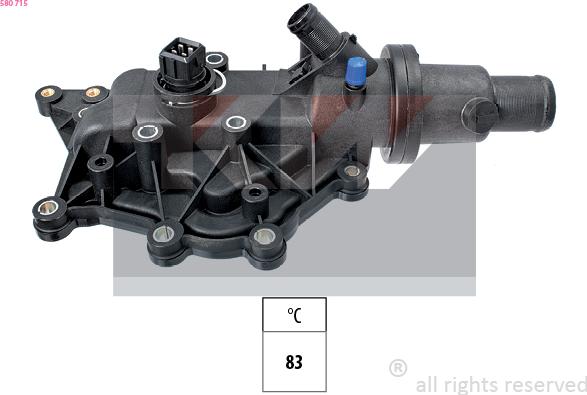 KW 580 715 - Termostats, Dzesēšanas šķidrums autodraugiem.lv