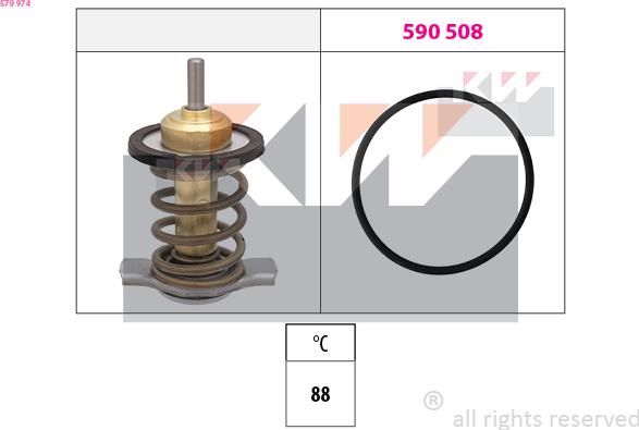 KW 579 974 - Termostats, Dzesēšanas šķidrums autodraugiem.lv